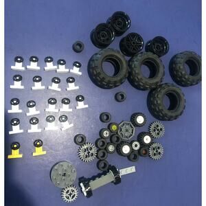 LEGO Wheel Lot Bulk Assorted Part Pieces Star Wars Black Gray Steering Wheels